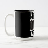 Unten Text hinzufügen Zweifarbige Tasse (Links)