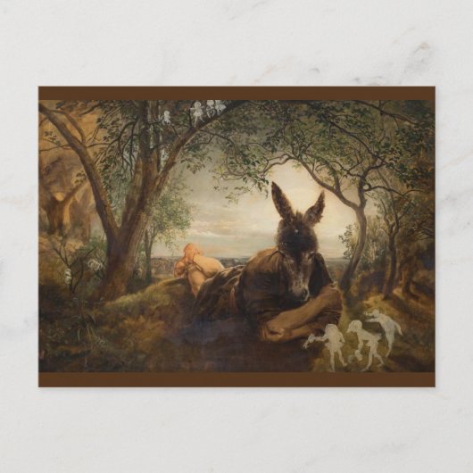 Unten und die Fairies Feiertagspostkarte (Vorderseite)