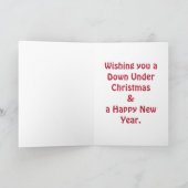 Unten unter Weihnachtskoala Feiertagskarte (Innenseite)