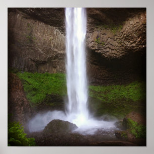 Unten von Latourell Falls, Oregon Poster