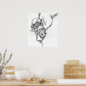 Unten von oben poster (Küche)