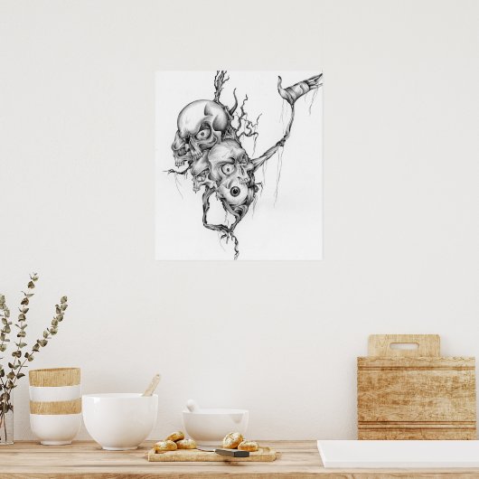 Unten von oben poster (Küche)