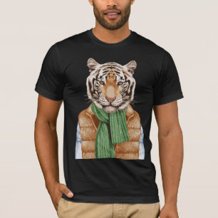 Unten Weste-Tiger T-Shirt