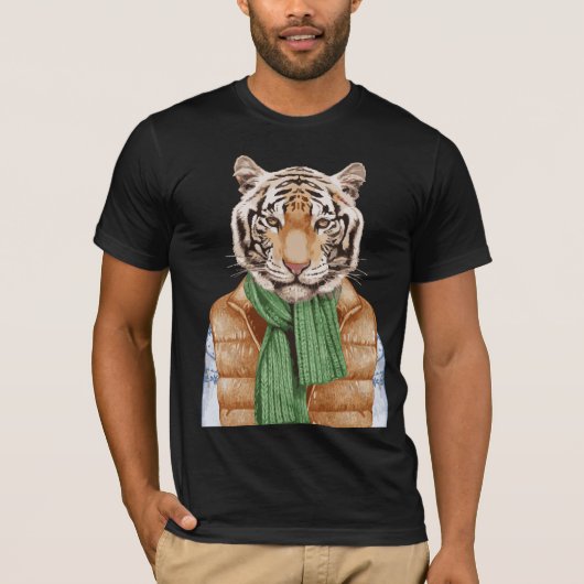 Unten Weste-Tiger T-Shirt (Vorderseite)