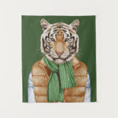 Unten Weste-Tiger Wandteppich (Vorderseite)
