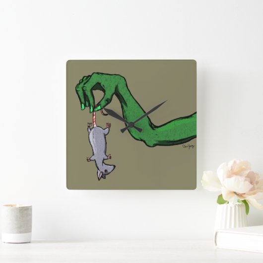 Unten zählen quadratische wanduhr (Zuhause)