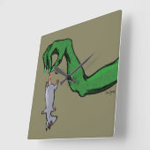 Unten zählen quadratische wanduhr (Winkel)