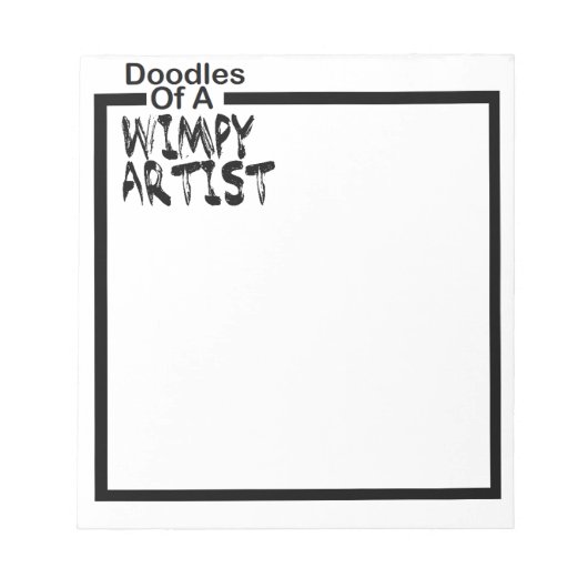 Unter 10 $ | Doodles a Wimpy Artist Notizblock (Vorderseite)