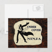 UNTER ABDECKUNG VON NINJA POSTKARTE (Vorne/Hinten)