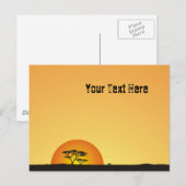 Unter afrikanischem Himmel: Africa Sunset Postkarte (Vorne/Hinten)