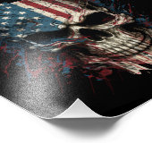 unter amerikanischer Flagge Fotodruck (Ecke)