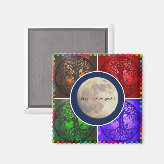 Unter August Himmel... Magnet (Vorderseite/Rückseite)