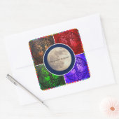 Unter August Himmel... Quadratischer Aufkleber (Umschlag)