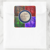 Unter August Himmel... Quadratischer Aufkleber (Tasche)