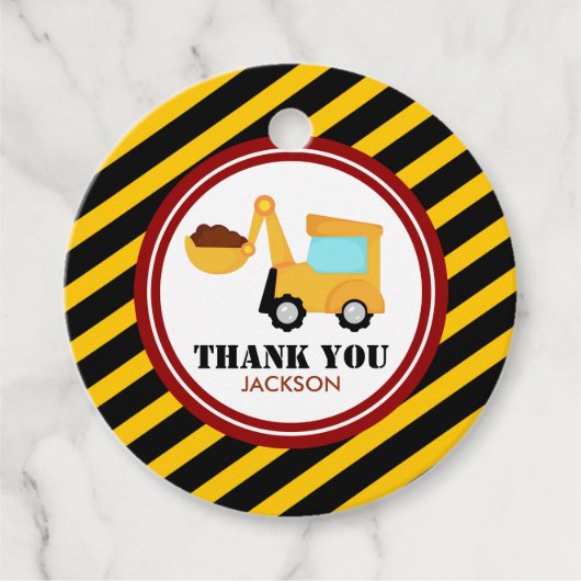 UNTER BAU Geburtstagsdusche Geschenkanhänger (Vorderseite)