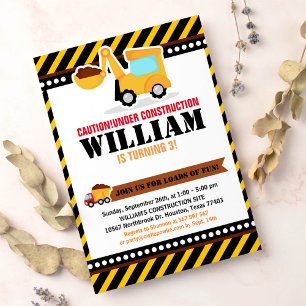 UNTER BAU Geburtstagspartei Einladung