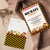 UNTER BAU Geburtstagspartei Einladung