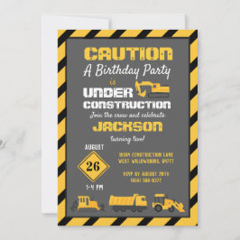Unter Bau Geburtstagspartei Grau Einladung