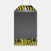 Unter Bau Geburtstagsparty Danke Geschenkanhänger (Rückseite)