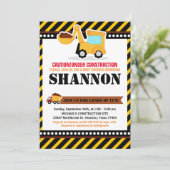 UNTER BAU Kinderdusche Einladung (Stehend Vorderseite)