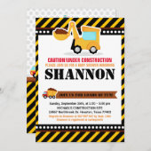 UNTER BAU Kinderdusche Einladung (Vorne/Hinten)