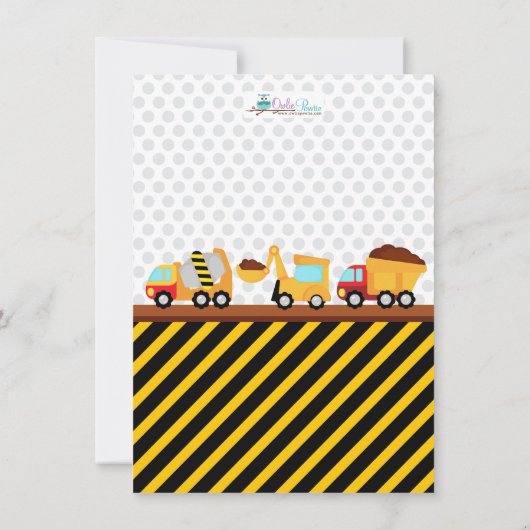 UNTER BAU Vielen Dank Anmerkungen Dankeskarte (Rückseite)