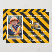 Unter Bauboy's Foto Geburtstag Bash Einladung (Vorne/Hinten)