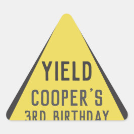 unter Bauertrag jedes Alter zum Geburtstag signier Dreieckiger Aufkleber