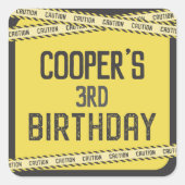 unter Baugestänge Quadratischer Aufkleber (Vorderseite)