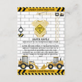 Unter Baugewerbekleidung Babydusche Begleitkarte (Vorderseite)