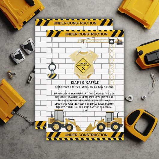 Unter Baugewerbekleidung Babydusche Begleitkarte