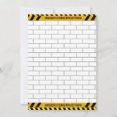 Unter Baugewerbekleidung Babydusche Einladung (Rückseite)