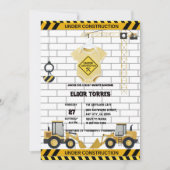 Unter Baugewerbekleidung Babydusche Einladung (Vorderseite)