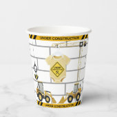 Unter Baugewerbekleidung Babydusche Pappbecher (Rückseite)