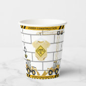 Unter Baugewerbekleidung Babydusche Pappbecher (Vorderseite)