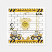 Unter Baugewerbekleidung Babydusche Serviette (Vorderseite)