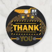 Unter Baugrabarbeiten Danke, Geburtstag Geschenkanhänger (Vorderseite)