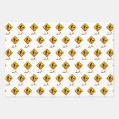 Unter Bauschutz Zeichen Geschenke signieren Geschenkpapier Set (Vorderseite 3)