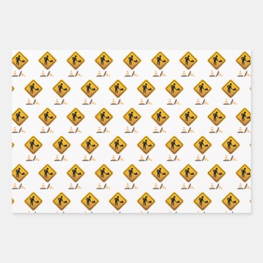 Unter Bauschutz Zeichen Geschenke signieren Geschenkpapier Set (Vorderseite 3)