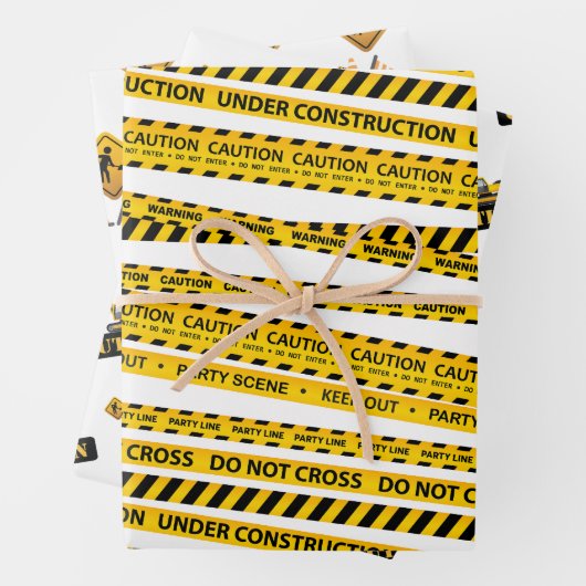 Unter Bauschutz Zeichen Geschenke signieren Geschenkpapier Set (Beispiel)