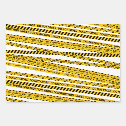 Unter Bauschutz Zeichen Geschenke signieren Geschenkpapier Set (Vorderseite)