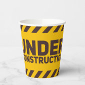 Unter Baustraßensignatur Grafik Pappbecher (Links)