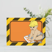 Unter Bauweise Kinderdusche Einladungen (Stehend Vorderseite)