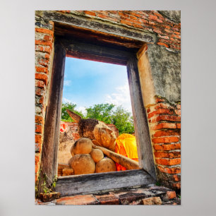 Unter Bezugnahme auf Buddha, Ayutthaya Poster