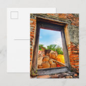 Unter Bezugnahme auf Buddha, Ayutthaya Postkarte (Vorne/Hinten)