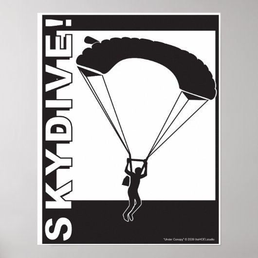 Unter Canopy SkyDive! Poster (Vorne)