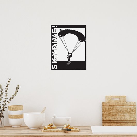 Unter Canopy SkyDive! Poster (Küche)