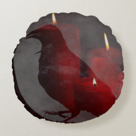 "Unter deinem Zauber in Rot" Rundes Kissen