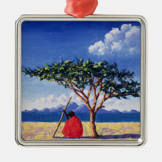 Unter dem Akazien-Baum 1991 Silbernes Ornament (Vorne)