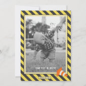 Unter dem Baugewerbe Truck Birthday Drive by Einladung (Rückseite)